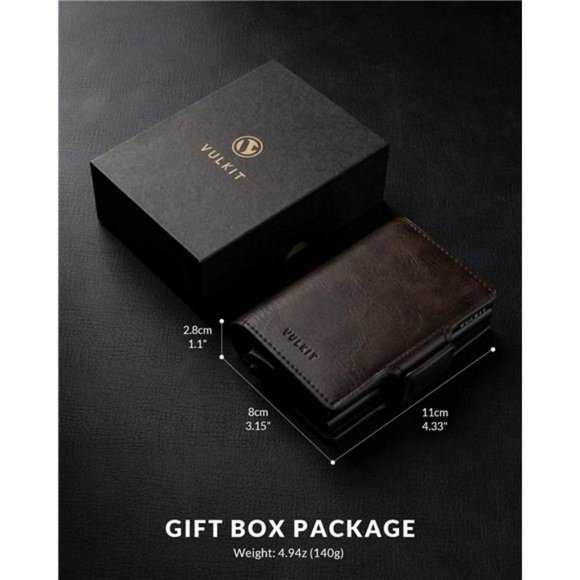 Credit Card Holder RFID Blocking Leather Automatic Pop Up Wallet for Men - Picture 6 of 7